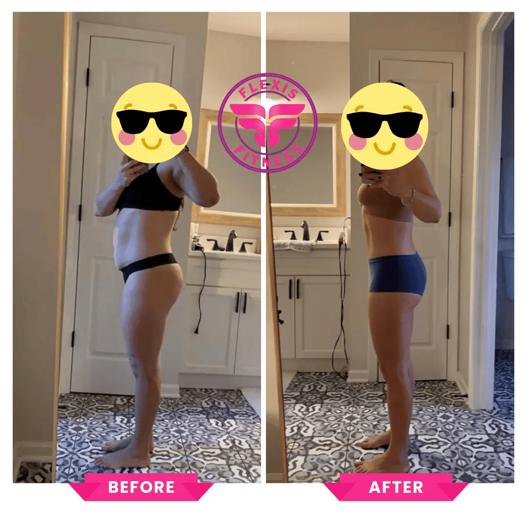 Before and after result photo