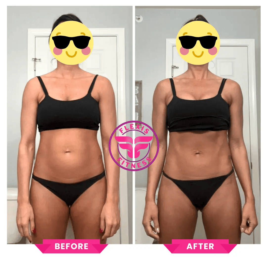Before and after result photo