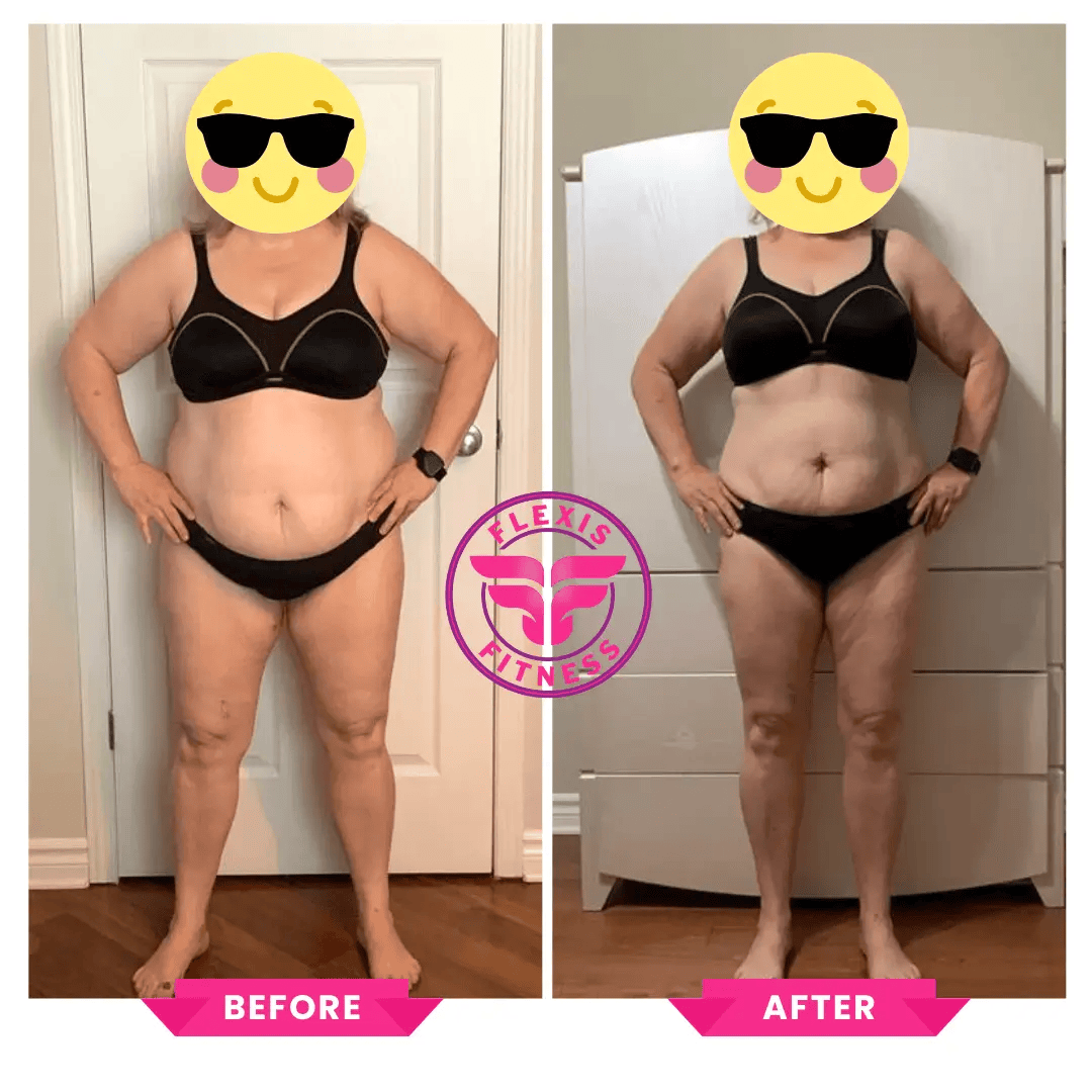 Before and after result photo