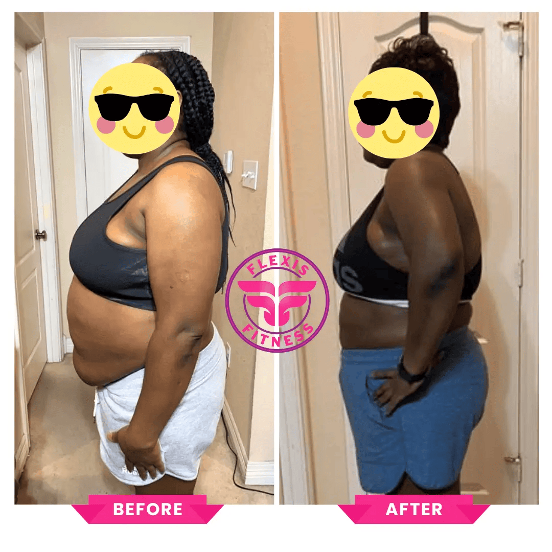 Before and after result photo