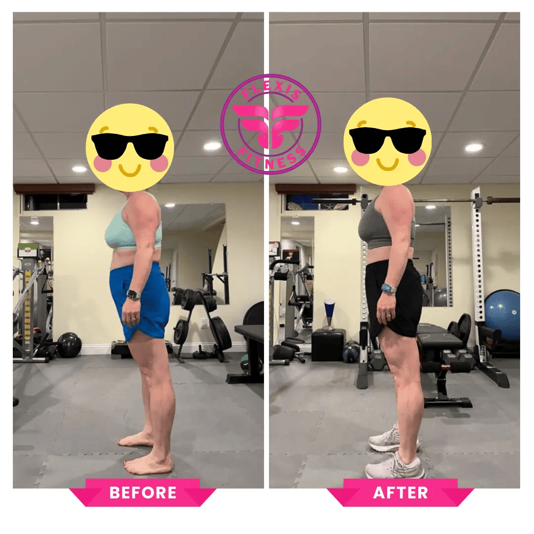 Before and after result photo