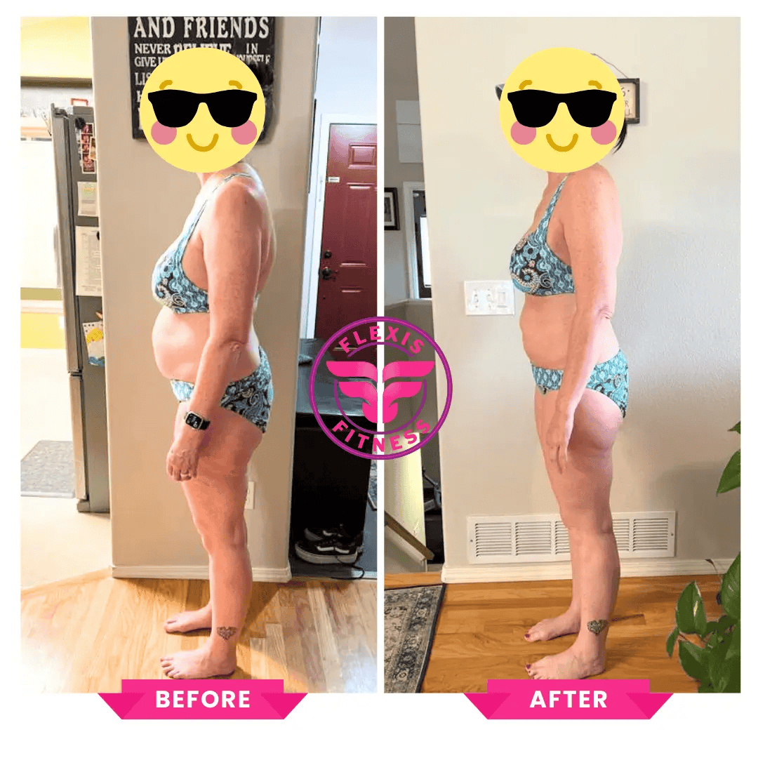 Before and after result photo