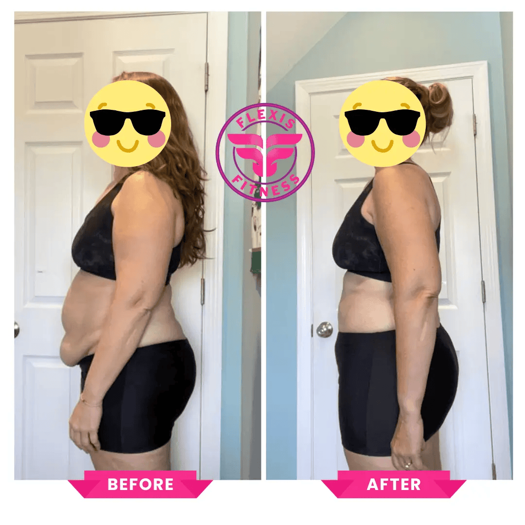 Before and after result photo