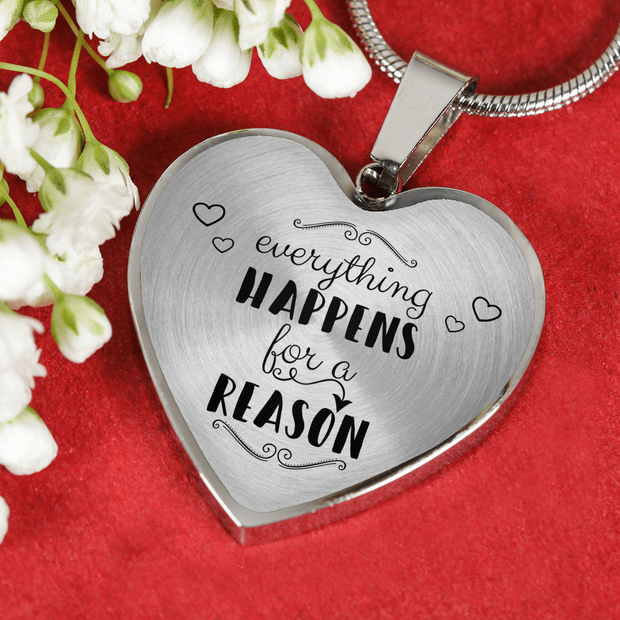 Everything Happens For A Reason Heart Necklace - Jewelry - Flexis Fitness