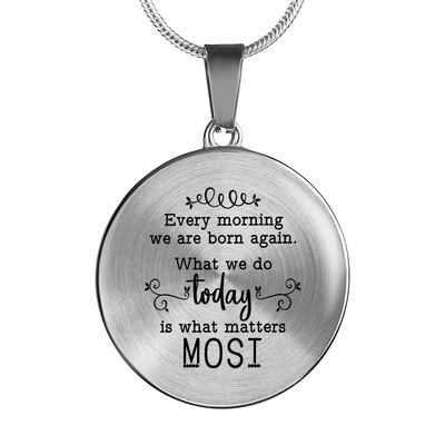 Today Is What Matters Most Necklace - Jewelry - Flexis Fitness